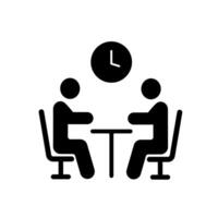 meeting concept line icon. Simple element illustration. meeting concept outline symbol design. vector