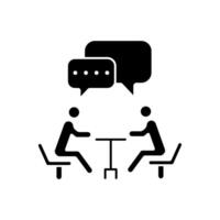meeting concept line icon. Simple element illustration. meeting concept outline symbol design. vector