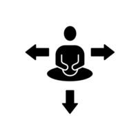 decision making concept line icon. Simple element illustration. decision making concept outline symbol design. vector