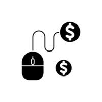 pay per click concept line icon. Simple element illustration. pay per click concept outline symbol design. vector