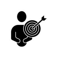 objectives concept line icon. Simple element illustration. objectives concept outline symbol design. vector