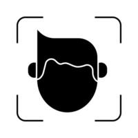 face detection concept line icon. Simple element illustration. face detection concept outline symbol design. vector
