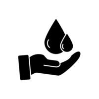 save water concept line icon. Simple element illustration. save water concept outline symbol design. vector