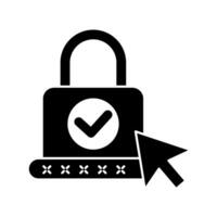 password concept line icon. Simple element illustration. password concept outline symbol design. vector