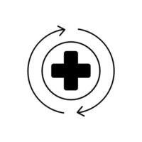 recover concept line icon. Simple element illustration. recover concept outline symbol design. vector