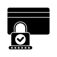 secured payment concept line icon. Simple element illustration. secured payment concept outline symbol design. vector
