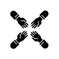 teamwork concept line icon. Simple element illustration. teamwork concept outline symbol design. vector