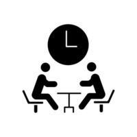 meeting concept line icon. Simple element illustration. meeting concept outline symbol design. vector