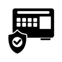 safe concept line icon. Simple element illustration. safe concept outline symbol design. vector