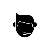 operator concept line icon. Simple element illustration. operator concept outline symbol design. vector
