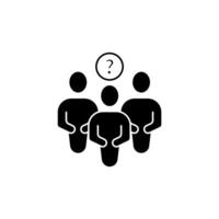 customers questions concept line icon. Simple element illustration. customers questions concept outline symbol design. vector