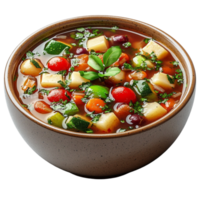 abundante vegetal sopa con Fresco hierbas png