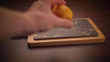 An Elegant Marble and Wood Serving Board, perfect for enhancing the Modern Cuisine experience video