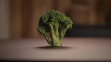 Fresh Broccoli on the Table A Very Nutritious and Healthy Green Vegetable Option video