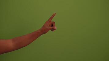 Various Hand Gestures Displayed Against a Bright Green Background for Artistic Purposes video