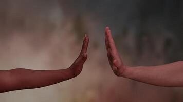 The Symbolic Gesture Represents Both Connection and Boundaries in Human Interactions video
