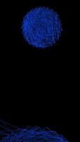 This is an Abstract representation of a Blue Globe set against a striking Black Background video