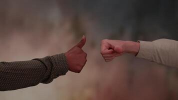 Disapproving Gesture A Classic Thumbs Down Sign Often Used to Convey Discontent or Disapproval video