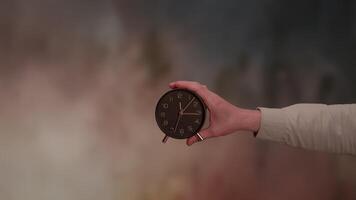 A Beautiful Vintage Clock Set Against an Artistic and Colorful Background for Full Effect video