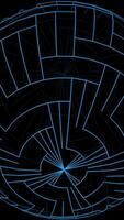 The Design Featuring Abstract Geometric Patterns Showcase an Intriguing Blend of Blue and Black video