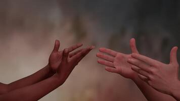 The Concept of Hands Gesture Illustrated with an Engaging Abstract Background Design video