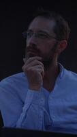 A Thoughtful Professional Engaged Deeply in Introspection and Contemplation of Ideas video
