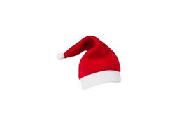 Decorative Santa Claus hat isolated on white background. Close-up. photo
