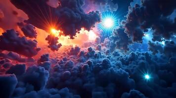 A colorful galaxy with a blue cloud in the middle video
