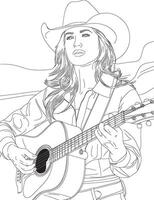 a person singing a song on stage line art silhouette vector