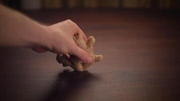 This is an Elegant Wooden Surface that features Soft Lighting and intricate Texture throughout video
