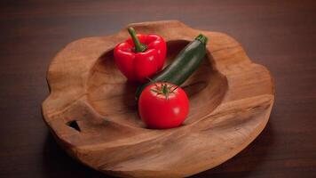 This is a beautifully handcrafted wooden bowl featuring a unique design that stands out video