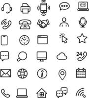 Contact Us web icons in line style. Web and mobile icon. vector