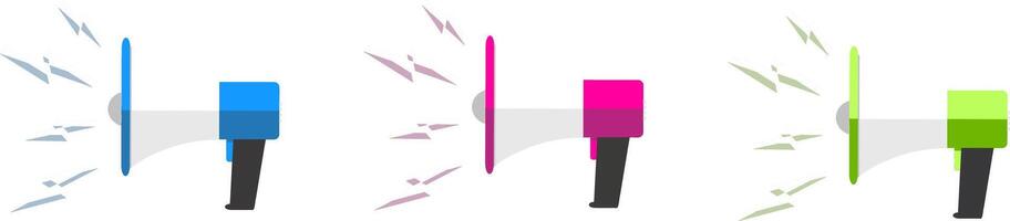Megaphone, loudspeaker, speaker, bullhorn alert. illustration in flat style. vector