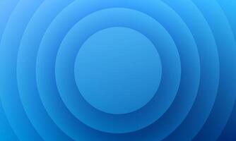 3d blue concentric circle pattern background vector