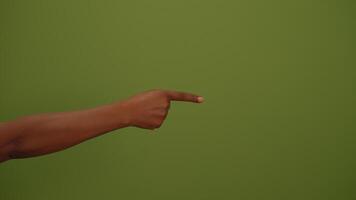 A Pointing Hand Set Against a Lush Green Background, Creating a Striking Visual Contrast video