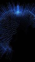 Dynamic Abstract Blue Light Waves Flowing in Dark Space Creating an Engaging Atmosphere video