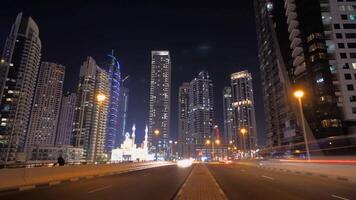 Experience the amazing night view of Dubais absolutely stunning skyline and modern architecture video