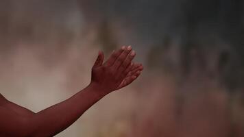 An Elegant Gesture Captured in a Beautiful Artistic Background of Expression and Design video