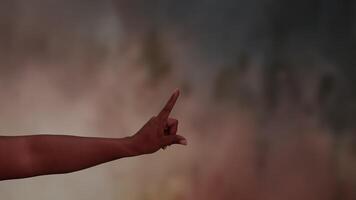 A Pointing Gesture with a Soft Background that Represents Interaction and Communication video