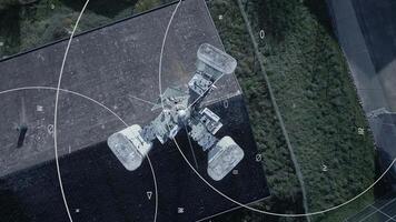 5G Communication Antenna Tower Sending Mobile Phone Data Signal Wireless Transmitting video