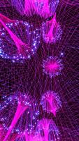 Abstract depiction of Neon Waves and Particles illustrated in a vibrant shade of pink video