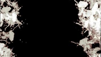 An Abstract Splash Art Displayed on a Deep Black Background, Full of Captivating Colors and Shapes video