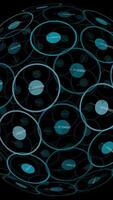 An Abstract Representation of Molecules and Atoms Emphasized in Various Shades of Blue video