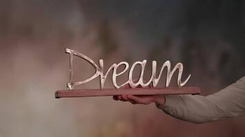 An Inspirational Dream Sign Display designed for creating an impactful Motivational Decor video