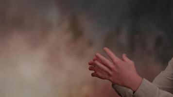 Dynamic Hand Gestures Flow Against a Colorful and Vibrant Background With Energy and Emotion video