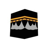 Kaaba building icon. Mecca building symbol. Flat design style. Resources graphic element design illustration with a religious theme. Place where muslims perform the hajj pilgrimage vector