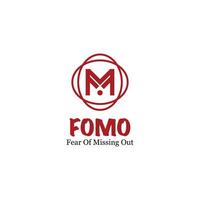 FOMO logotype. Alphabetical logo design with creative typography- FOMO. FOMO Fear Of Missing Out logo idea or it could be another abbreviation for your company vector