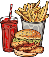 Food for health-conscious people It is a line drawing with colored lines. png