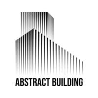 abstract building flat minimalist logo design vector