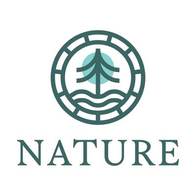 nature tree flat minimalist logo design